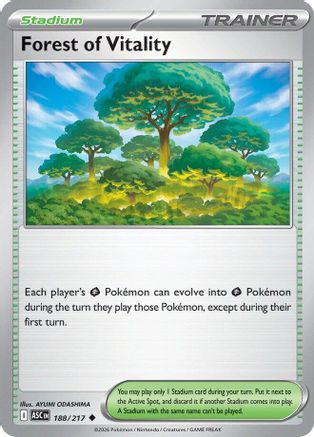 Forest of Vitality 188/217 - Reverse Holofoil ME Ascended Heroes - Uncommon