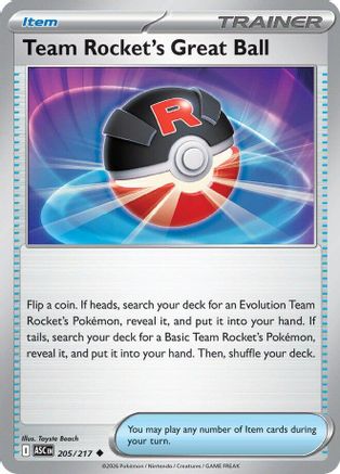 Team Rocket's Great Ball 205/217 ME Ascended Heroes - Uncommon