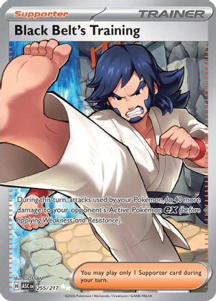 Black Belt's Training 255/217 - Holofoil ME Ascended Heroes - Ultra Rare