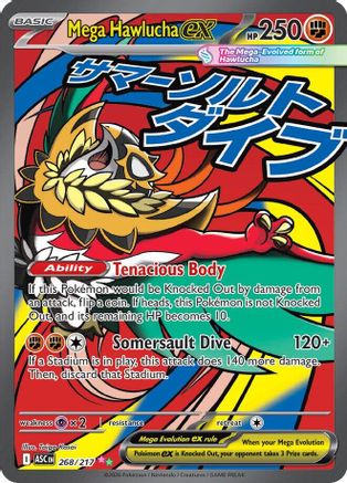 Mega Hawlucha ex 268/217 - Holofoil ME Ascended Heroes - Mega Attack Rare