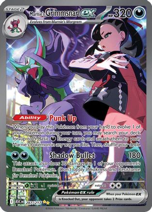 Marnie's Grimmsnarl ex 287/217 - Holofoil ME Ascended Heroes - Special Illustration Rare