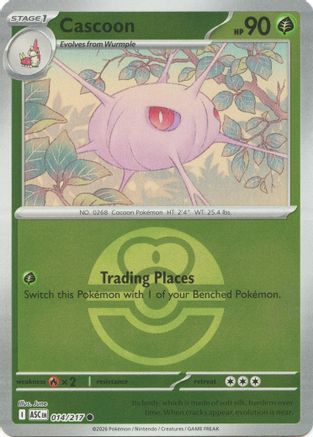 Cascoon (Love Ball) 014/217 - Reverse Holofoil ME Ascended Heroes - Common