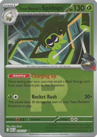 Team Rocket's Spidops (Team Rocket) 019/217 - Reverse Holofoil ME Ascended Heroes - Rare