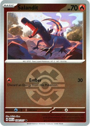 Salandit (Quick Ball) 034/217 - Reverse Holofoil ME Ascended Heroes - Common