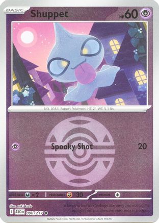 Shuppet (Dusk Ball) 090/217 - Reverse Holofoil ME Ascended Heroes - Common