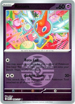 Rotom (Dusk Ball) 092/217 - Reverse Holofoil ME Ascended Heroes - Common