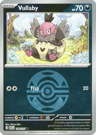 Vullaby (Dusk Ball) 138/217 - Reverse Holofoil ME Ascended Heroes - Common