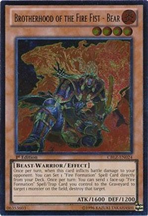 Brotherhood of the Fire Fist - Bear (UTR) (CBLZ-EN024) - Cosmo Blazer 1st Edition