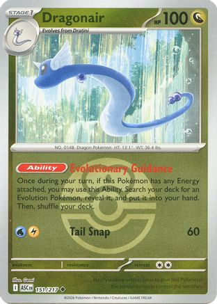 Dragonair (Love Ball) 151/217 - Reverse Holofoil ME Ascended Heroes - Uncommon