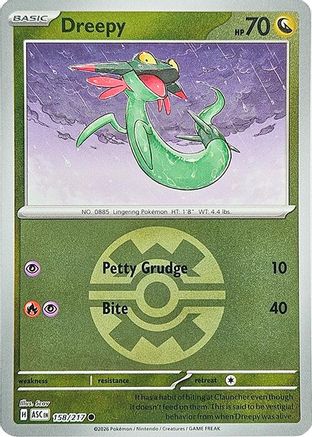 Dreepy (Quick Ball) - 158/217 - Reverse Holofoil ME Ascended Heroes - Common