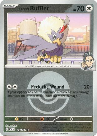 Larry's Rufflet (Poke Ball) 173/217 - Reverse Holofoil ME Ascended Heroes - Common
