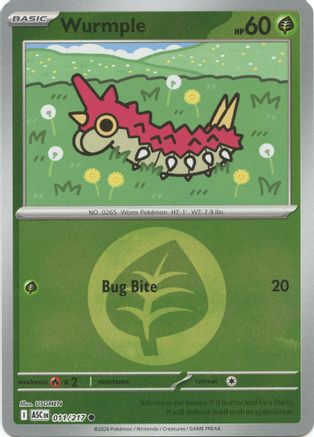 Wurmple (Energy Symbol Pattern) 011/217 - Reverse Holofoil ME Ascended Heroes - Common