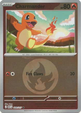 Charmander (Energy Symbol Pattern) 020/217 - Reverse Holofoil ME Ascended Heroes - Common
