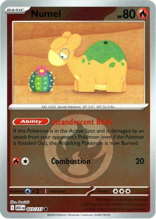 Numel (Energy Symbol Pattern) - 027/217 - Reverse Holofoil ME Ascended Heroes - Common