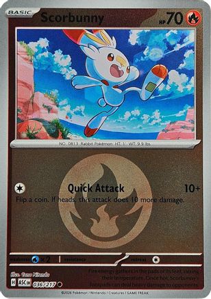 Scorbunny (Energy Symbol Pattern) - 036/217 - Reverse Holofoil ME Ascended Heroes - Common