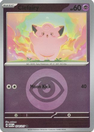 Clefairy (Energy Symbol Pattern) 074/217 - Reverse Holofoil ME Ascended Heroes - Common