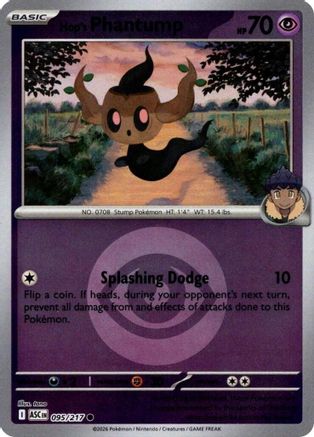 Hop's Phantump (Energy Symbol Pattern) 095/217 - Reverse Holofoil ME Ascended Heroes - Common