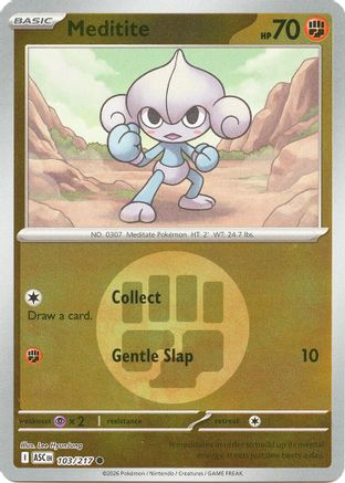 Meditite (Energy Symbol Pattern) 103/217 - Reverse Holofoil ME Ascended Heroes - Common