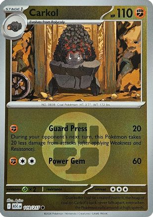 Carkol (Energy Symbol Pattern) 119/217 - Reverse Holofoil ME Ascended Heroes - Common