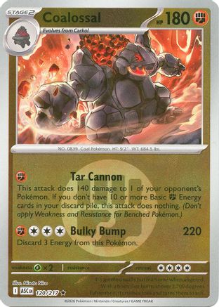 Coalossal (Energy Symbol Pattern) 120/217 - Reverse Holofoil ME Ascended Heroes - Rare