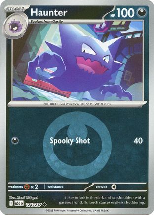 Haunter (Energy Symbol Pattern) 124/217 - Reverse Holofoil ME Ascended Heroes - Uncommon