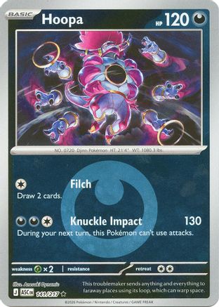 Hoopa (Energy Symbol Pattern) 141/217 - Reverse Holofoil ME Ascended Heroes - Rare