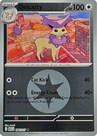 Delcatty (Energy Symbol Pattern) 166/217 - Reverse Holofoil ME Ascended Heroes - Uncommon