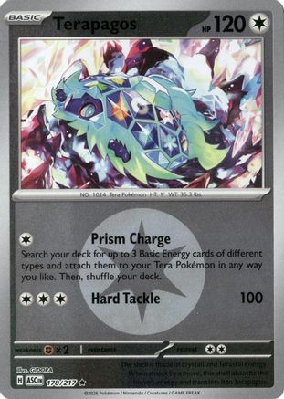 Terapagos (Energy Symbol Pattern) 178/217 - Reverse Holofoil ME Ascended Heroes - Rare