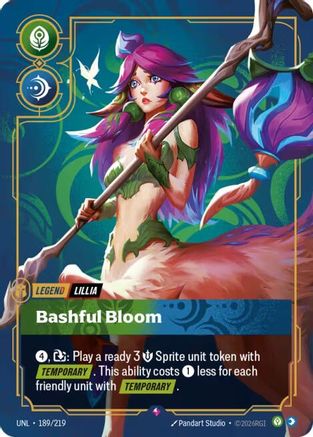 Lillia - Bashful Bloom (189/219) - Unleashed Foil
