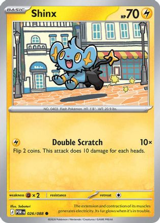 Shinx 026/088 - Reverse Holofoil ME03 Perfect Order - Common