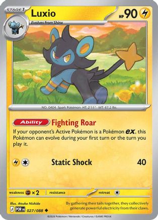 Luxio 027/088 - Reverse Holofoil ME03 Perfect Order - Uncommon