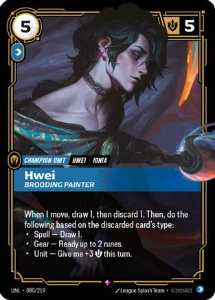 Hwei - Brooding Painter (080/219) - Unleashed Foil