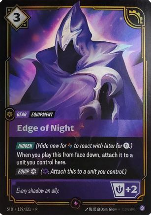 Edge of Night (Top 8) (139/221) - Riftbound Organized Play Promotional Cards Foil