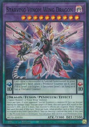 Starving Venom Wing Dragon (BLZD-EN031) - Blazing Dominion 1st Edition