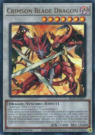 Crimson Blade Dragon (BLZD-EN037) - Blazing Dominion 1st Edition