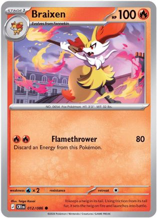 Braixen 012/086 ME04 Chaos Rising - Common