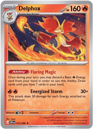 Delphox 013/086 - Holofoil ME04 Chaos Rising - Rare
