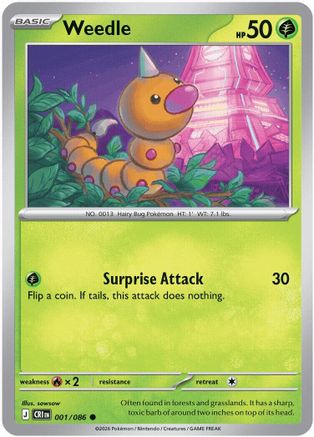 Weedle 001/086 ME04 Chaos Rising - Common