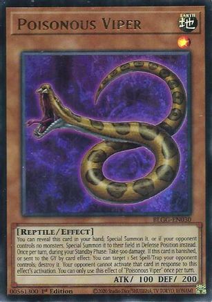 Poisonous Viper (BLGG-EN030) - Battles of Legend: Glorious Gallery 1st Edition