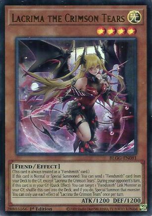 Lacrima the Crimson Tears (BLGG-EN081) - Battles of Legend: Glorious Gallery 1st Edition