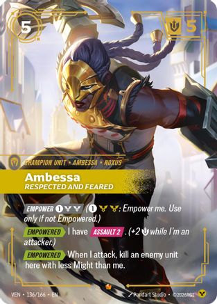 Ambessa - Respected and Feared (136/166) - Vendetta Foil
