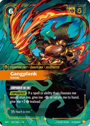 Gangplank - Naval (Overnumbered) (181/166) - Vendetta Foil