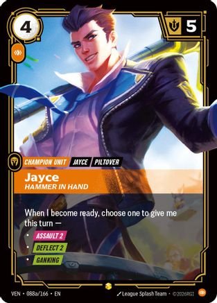 Jayce - Hammer in Hand (Alternate Art) (088a/166) - Vendetta Foil