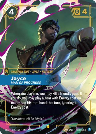 Jayce - Man of Progress (Overnumbered) (175/166) - Vendetta Foil