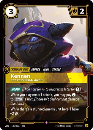 Kennen - Keeper of Balance (135/166) - Vendetta Foil