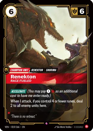 Renekton - Rage Fueled (019/166) - Vendetta Foil