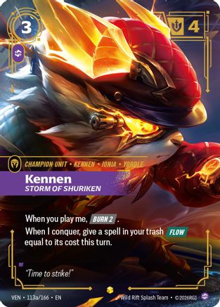 Kennen - Storm of Shuriken (Alternate Art) (113a/166) - Vendetta Foil
