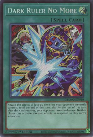 Dark Ruler No More (Secret Rare) (MAMO-EN040) - Magnificent Monsters 1st Edition