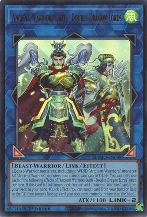 Ancient Warriors Oath - Double Dragon Lords (MAMO-EN088) - Magnificent Monsters 1st Edition