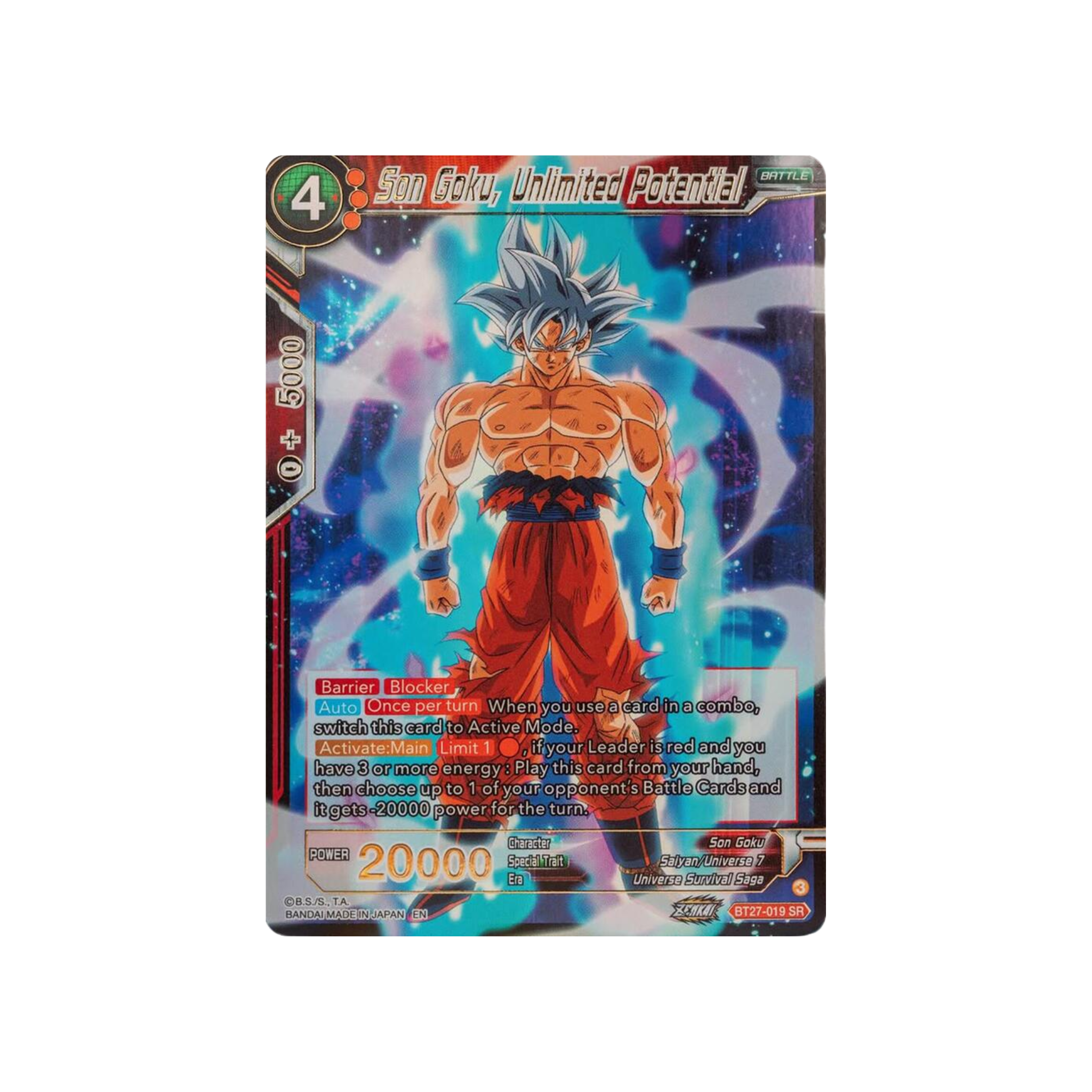 Son Goku, Unlimited Potential (SR) - History of Z (BT27)